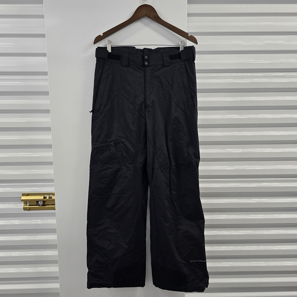 Columbia Omni-Shield Snow Pants Men's S Black Lined Ski Snowboard Cargo